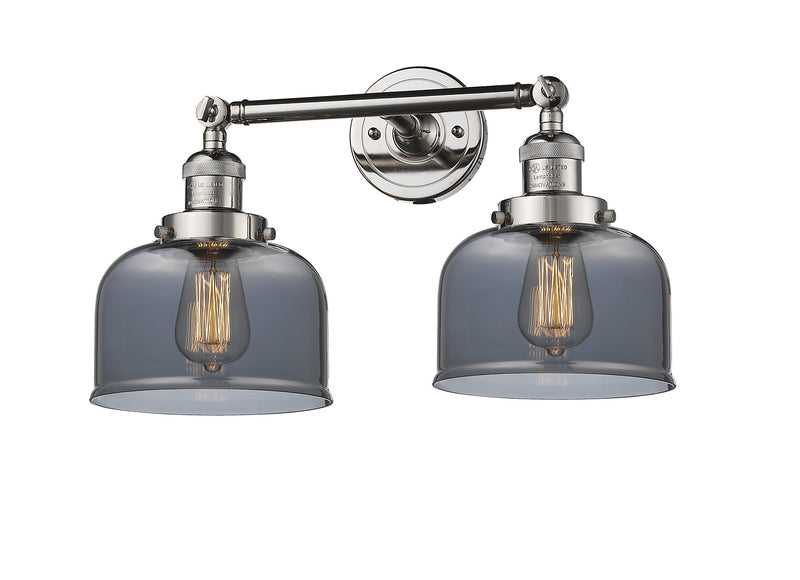 Innovations 208-PN-G73 Two Light Bath Vanity, Polished Nickel