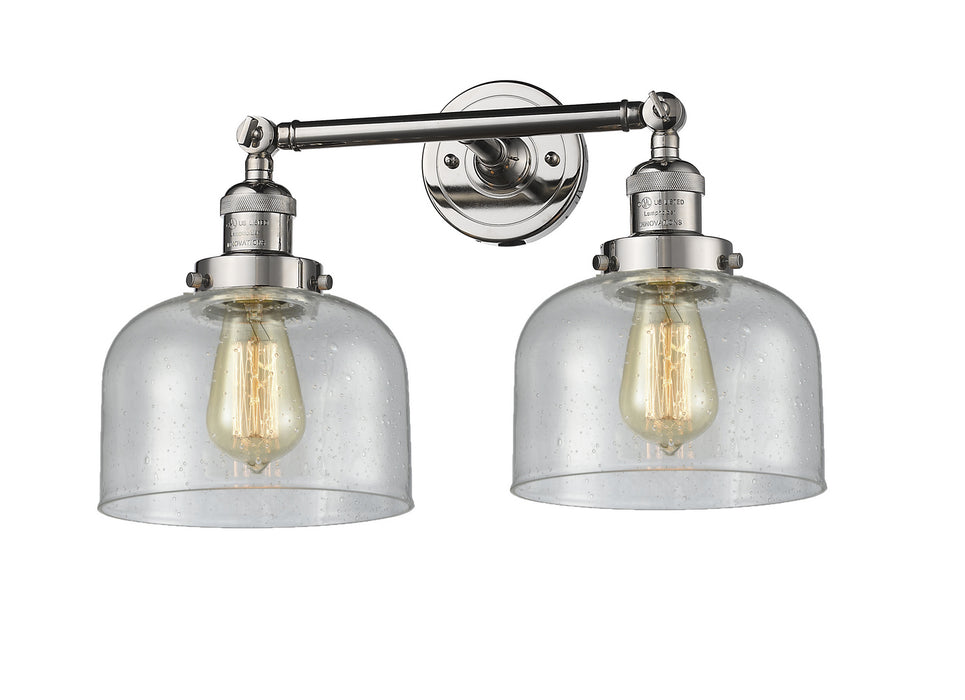 Innovations 208-PN-G74 Two Light Bath Vanity, Polished Nickel