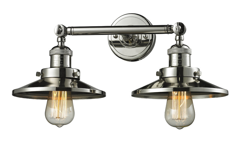 Innovations 208-PN-M1 Two Light Bath Vanity, Polished Nickel