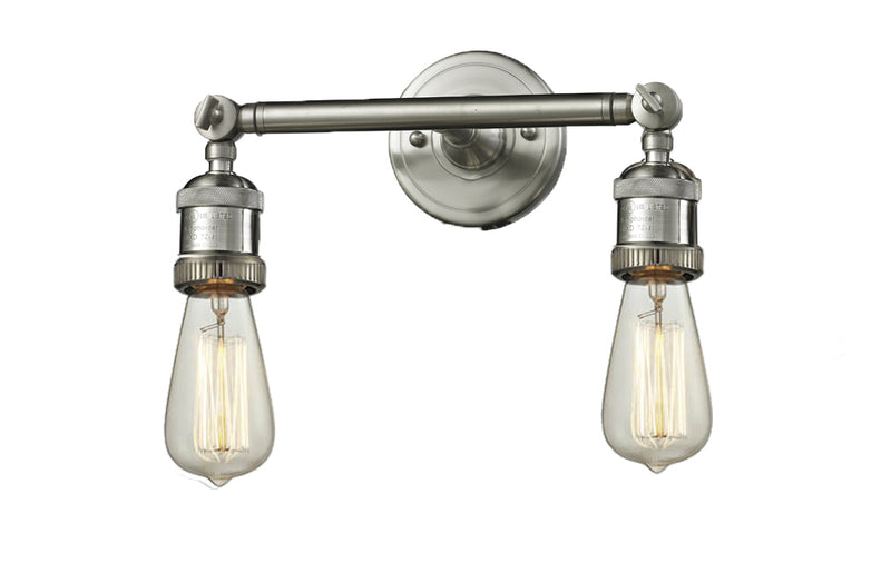 Innovations 208-SN Two Light Bath Vanity, Brushed Satin Nickel