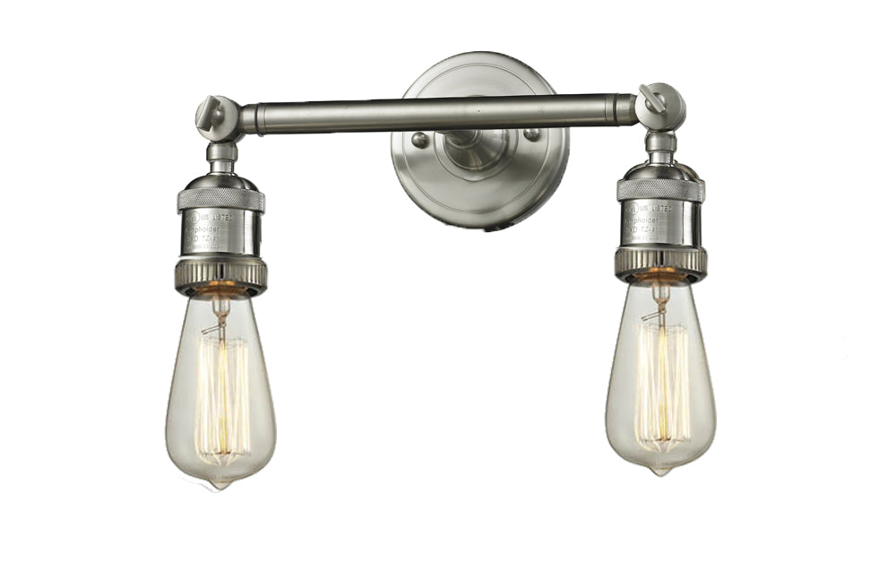 Innovations 208-SN Two Light Bath Vanity, Brushed Satin Nickel