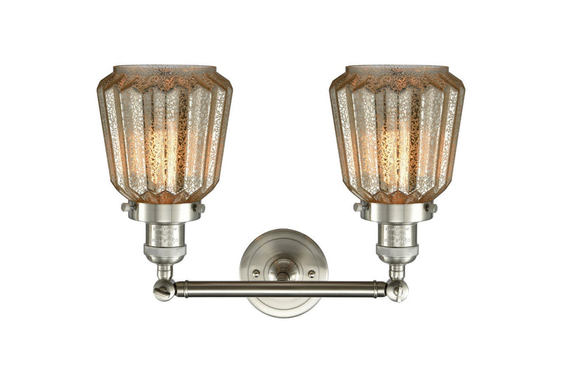 Innovations 208-SN-G146 Two Light Bath Vanity, Brushed Satin Nickel