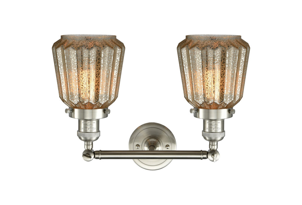 Innovations 208-SN-G146 Two Light Bath Vanity, Brushed Satin Nickel