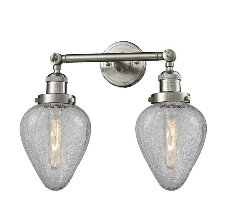 Innovations 208-SN-G165 Two Light Bath Vanity, Brushed Satin Nickel