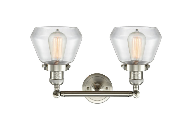 Innovations 208-SN-G172 Two Light Bath Vanity, Brushed Satin Nickel