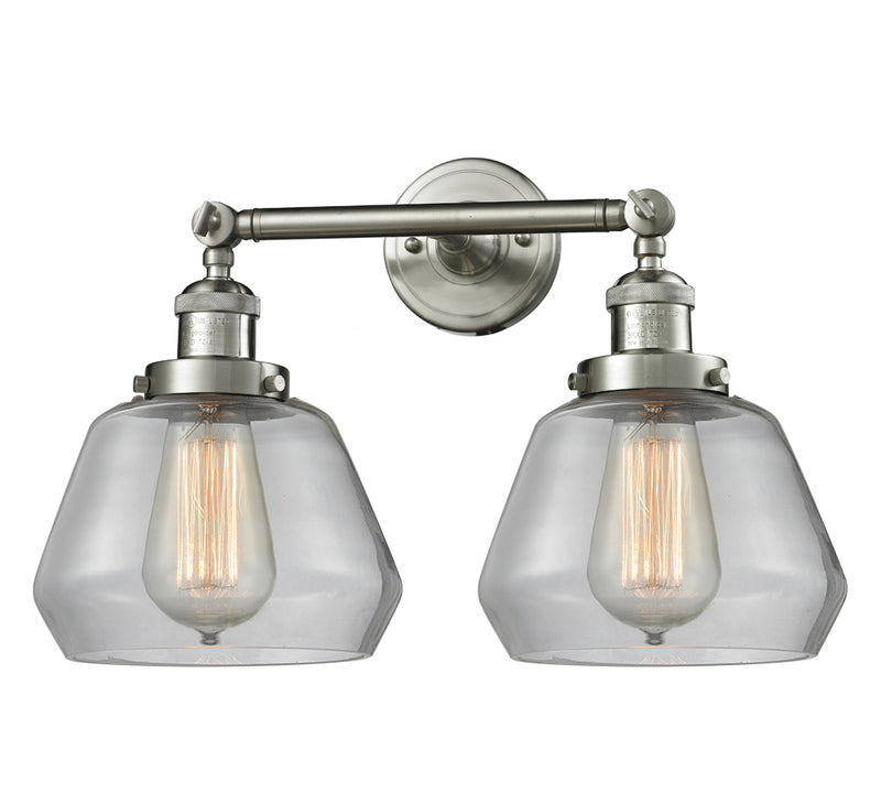 Innovations 208-SN-G172 Two Light Bath Vanity, Brushed Satin Nickel