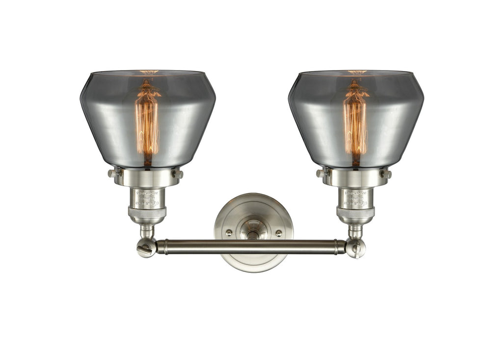Innovations 208-SN-G173 Two Light Bath Vanity, Brushed Satin Nickel