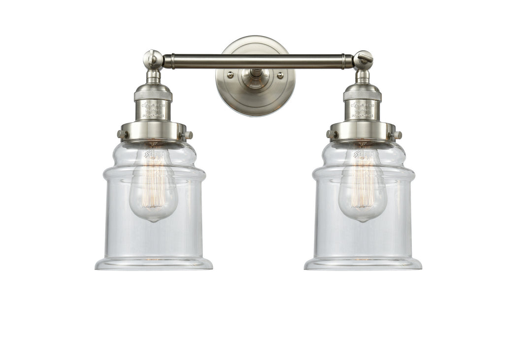 Innovations 208-SN-G182 Two Light Bath Vanity, Brushed Satin Nickel