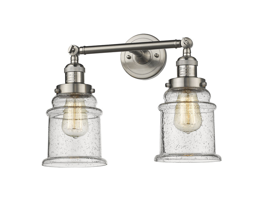 Innovations 208-SN-G184 Two Light Bath Vanity, Brushed Satin Nickel