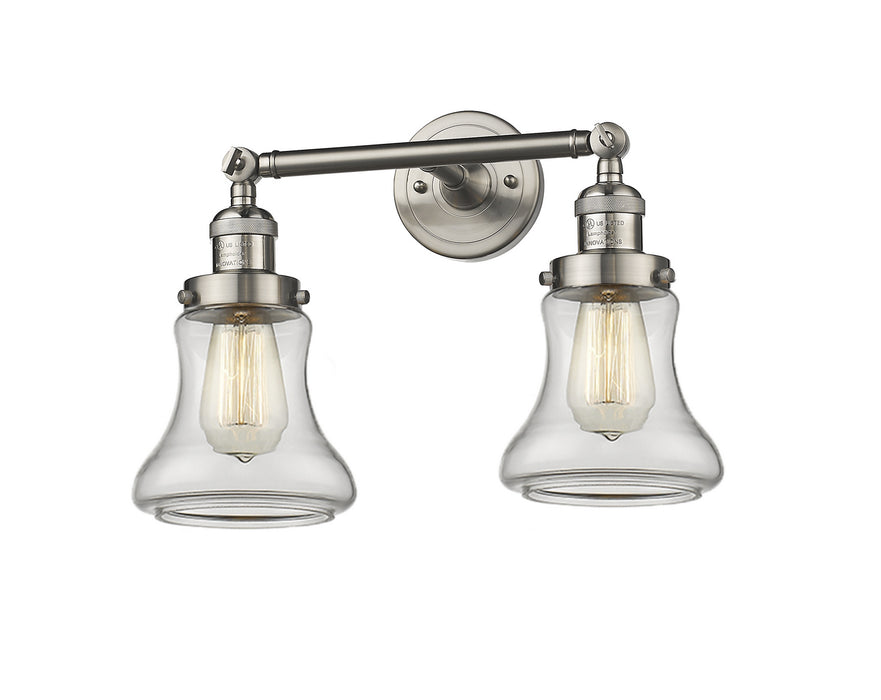 Innovations 208-SN-G192 Two Light Bath Vanity, Brushed Satin Nickel