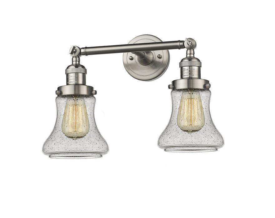 Innovations 208-SN-G194 Two Light Bath Vanity, Brushed Satin Nickel