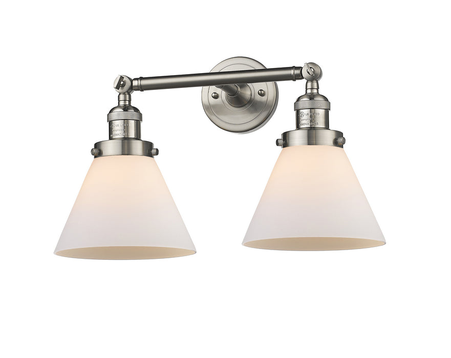 Innovations 208-SN-G41 Two Light Bath Vanity, Brushed Satin Nickel