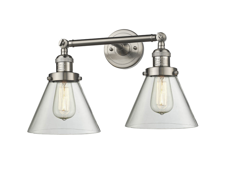 Innovations 208-SN-G42 Two Light Bath Vanity, Brushed Satin Nickel