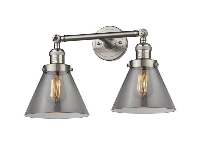 Innovations 208-SN-G43 Two Light Bath Vanity, Brushed Satin Nickel