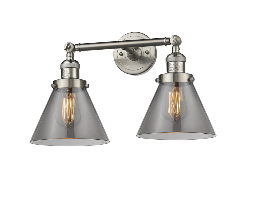 Innovations 208-SN-G43 Two Light Bath Vanity, Brushed Satin Nickel