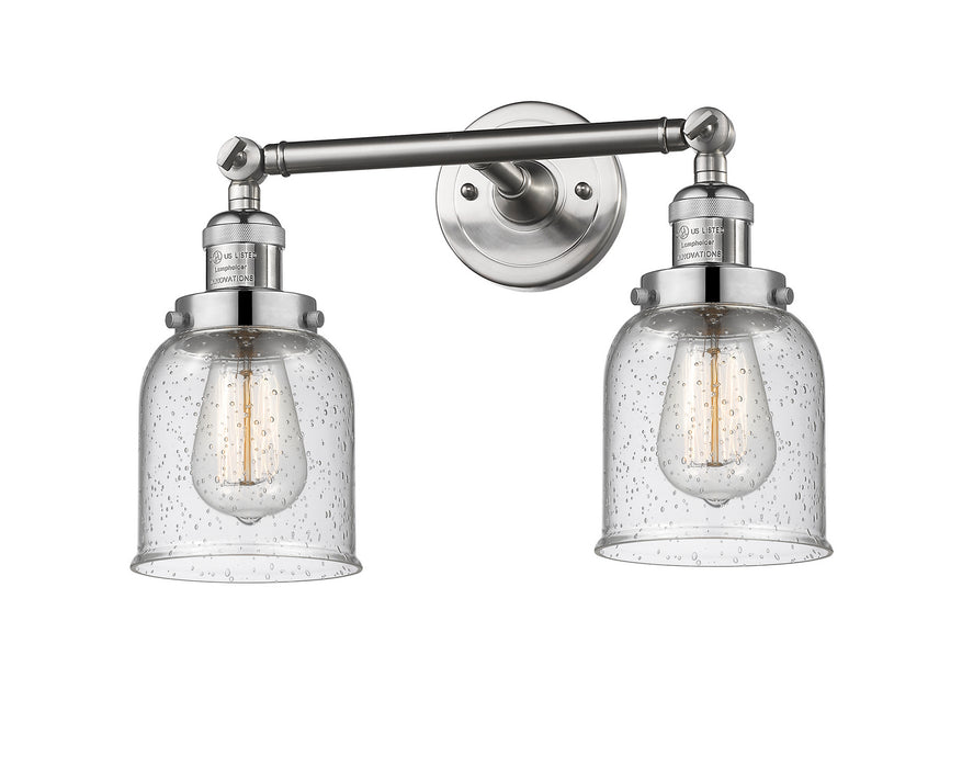 Innovations 208-SN-G54 Two Light Bath Vanity, Brushed Satin Nickel