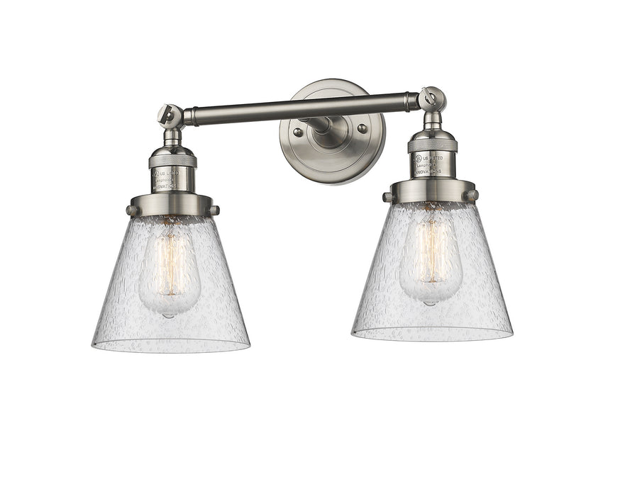 Innovations 208-SN-G64 Two Light Bath Vanity, Brushed Satin Nickel