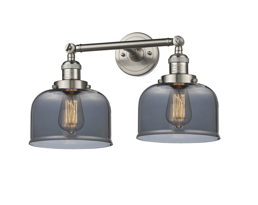 Innovations 208-SN-G73 Two Light Bath Vanity, Brushed Satin Nickel