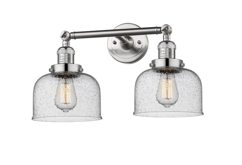 Innovations 208-SN-G74 Two Light Bath Vanity, Brushed Satin Nickel