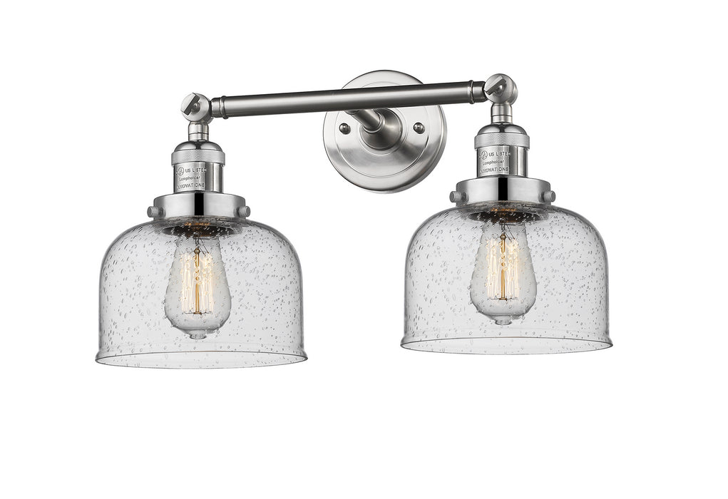 Innovations 208-SN-G74 Two Light Bath Vanity, Brushed Satin Nickel