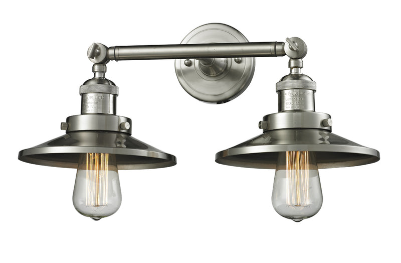 Innovations 208-SN-M2 Two Light Bath Vanity, Brushed Satin Nickel