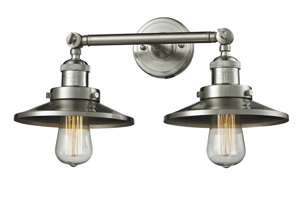 Innovations 208-SN-M2 Two Light Bath Vanity, Brushed Satin Nickel