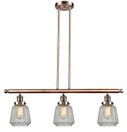 Innovations 213-AC-G142 Three Light Island Pendant, Antique Copper