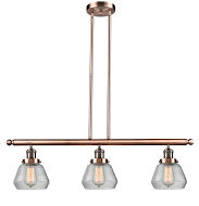 Innovations 213-AC-G172 Three Light Island Pendant, Antique Copper