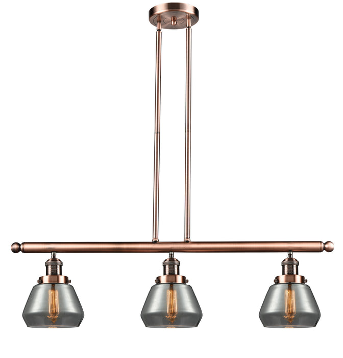 Innovations 213-AC-G173 Three Light Island Pendant, Antique Copper