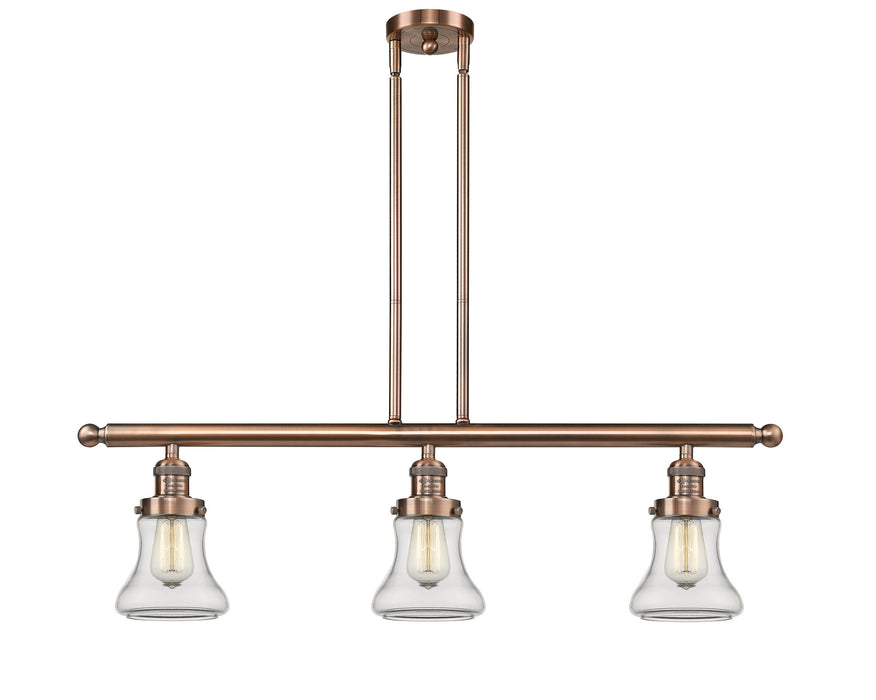 Innovations 213-AC-G192 Three Light Island Pendant, Antique Copper