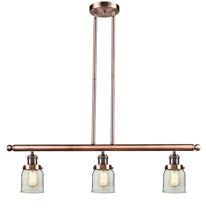 Innovations 213-AC-G52 Three Light Island Pendant, Antique Copper
