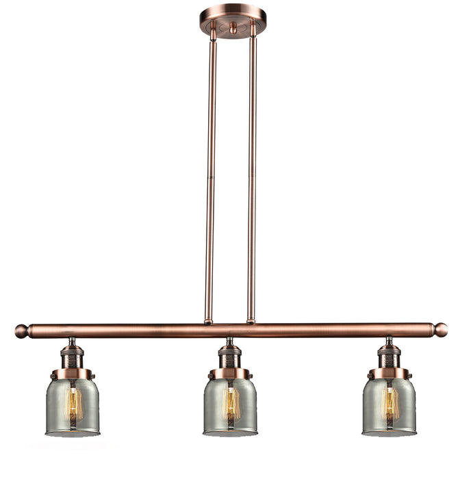 Innovations 213-AC-G53 Three Light Island Pendant, Antique Copper