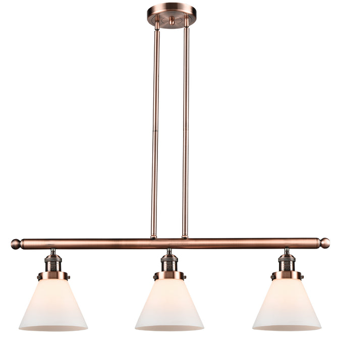 Innovations 213-AC-G61 Three Light Island Pendant, Antique Copper