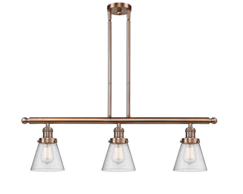 Innovations 213-AC-G64 Three Light Island Pendant, Antique Copper