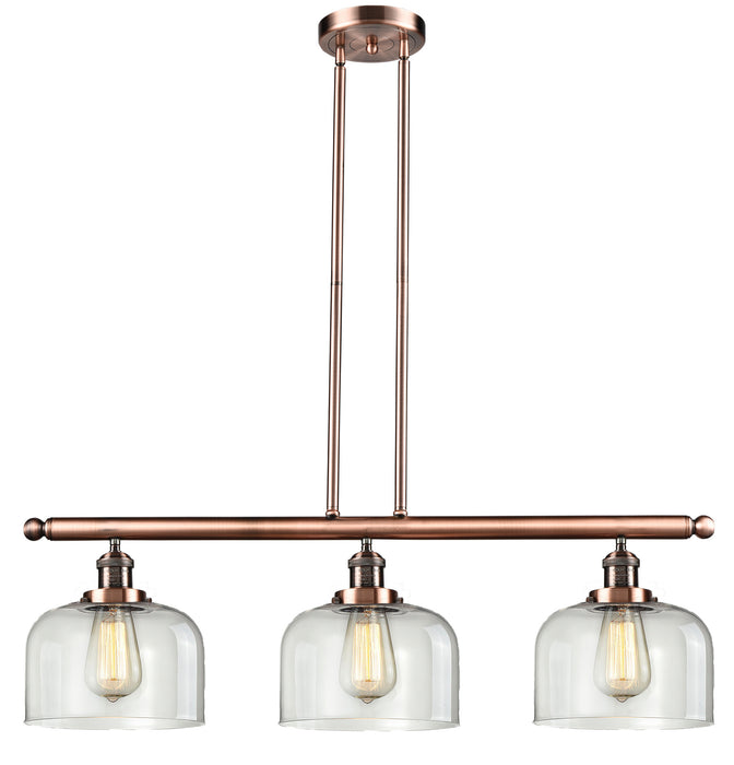 Innovations 213-AC-G72 Three Light Island Pendant, Antique Copper