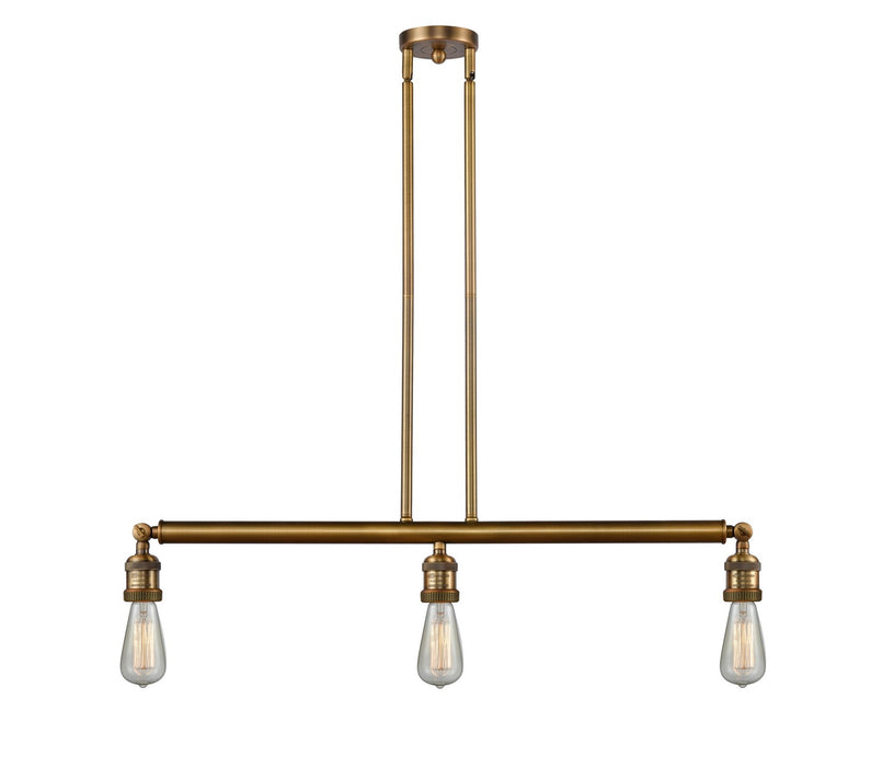 Innovations 213-BB Three Light Island Pendant, Brushed Brass