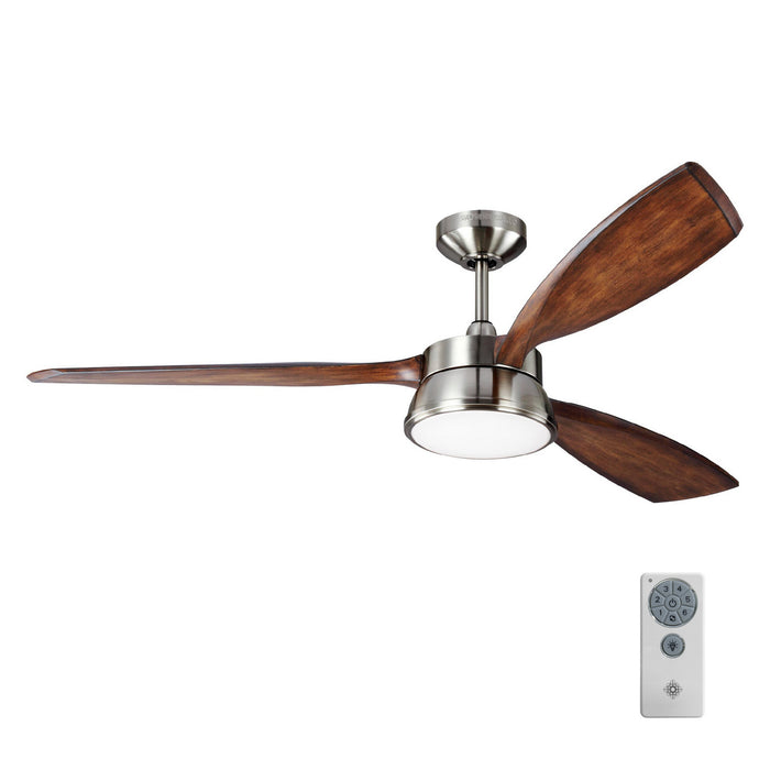 Visual Comfort Fan 3DSTR57BSD 57" Ceiling Fan, Brushed Steel