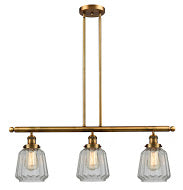 Innovations 213-BB-G142 Three Light Island Pendant, Brushed Brass