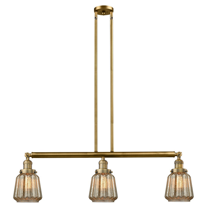 Innovations 213-BB-G146 Three Light Island Pendant, Brushed Brass