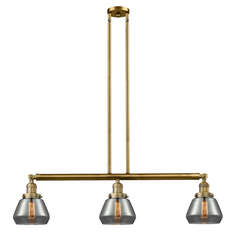 Innovations 213-BB-G173 Three Light Island Pendant, Brushed Brass