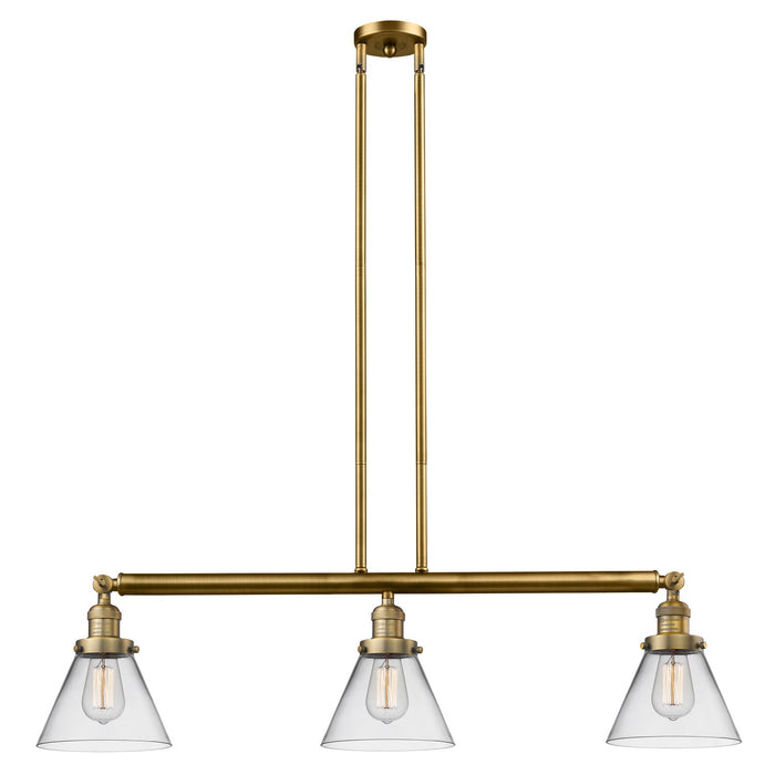 Innovations 213-BB-G42 Three Light Island Pendant, Brushed Brass