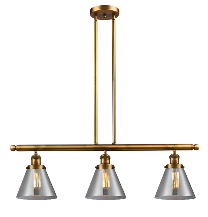 Innovations 213-BB-G43 Three Light Island Pendant, Brushed Brass