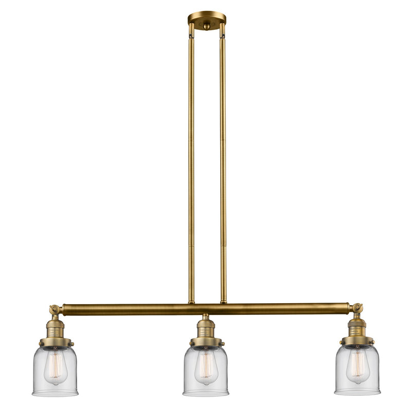 Innovations 213-BB-G52 Three Light Island Pendant, Brushed Brass