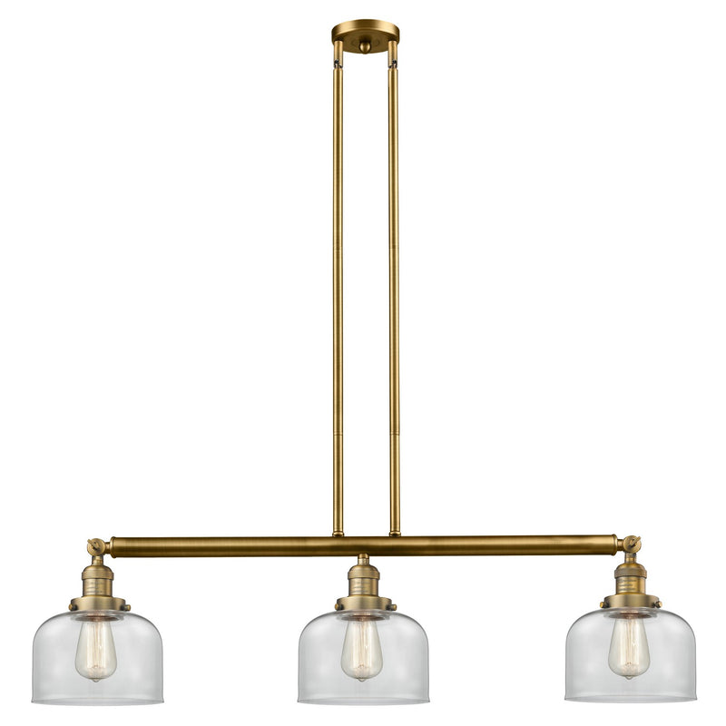 Innovations 213-BB-G72 Three Light Island Pendant, Brushed Brass