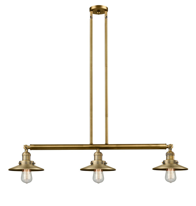 Innovations 213-BB-M4 Three Light Island Pendant, Brushed Brass