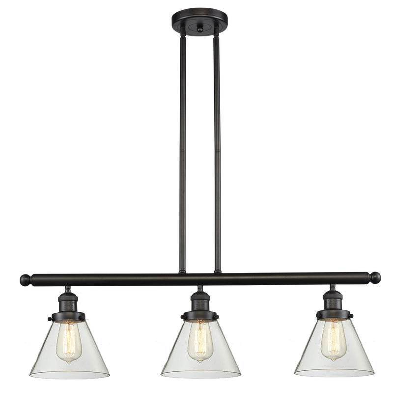 Innovations 213-OB-G42 Three Light Island Pendant, Oil Rubbed Bronze