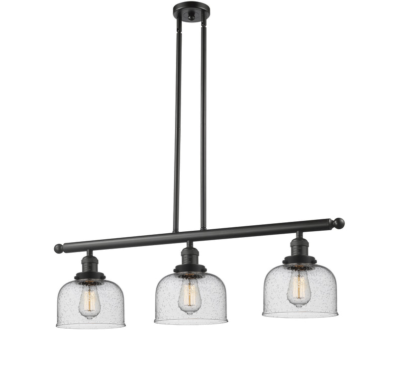 Innovations 213-OB-G74 Three Light Island Pendant, Oil Rubbed Bronze