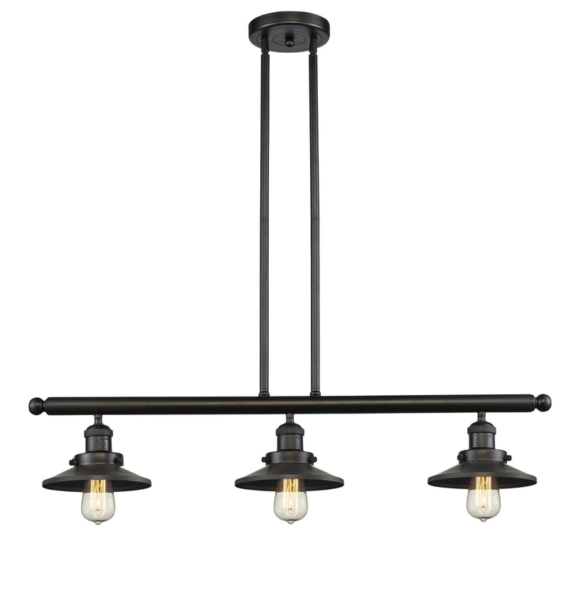 Innovations 213-OB-M5 Three Light Island Pendant, Oil Rubbed Bronze