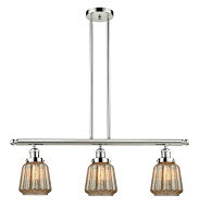 Innovations 213-PN-G146 Three Light Island Pendant, Polished Nickel