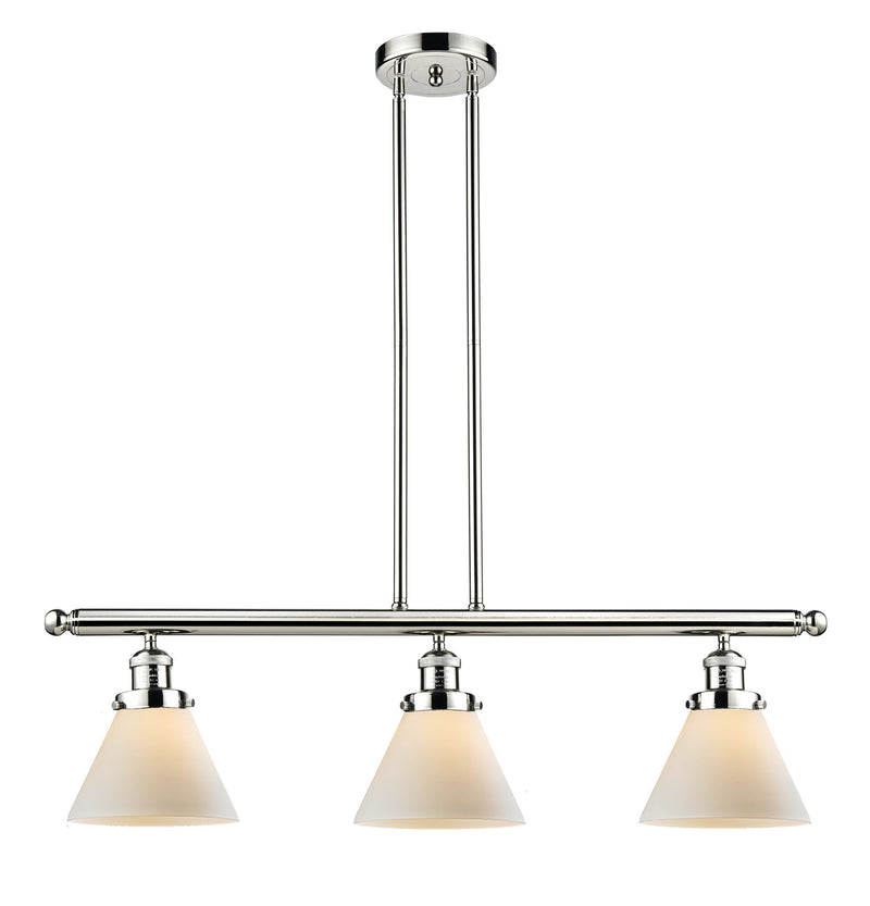 Innovations 213-PN-G41 Three Light Island Pendant, Polished Nickel